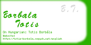 borbala totis business card